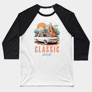 Classic Garage Car Vintage Baseball T-Shirt